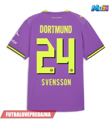 Lacne Muži Futbalové dres Borussia Dortmund Daniel Svensson #24 2026-27 Krátky Rukáv - Tretina